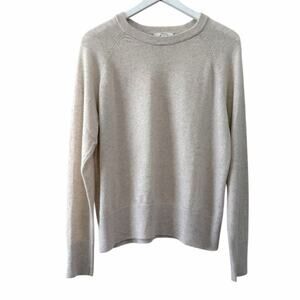 Vince Wool Cashmere Crewneck Sweater Light Beige Size L